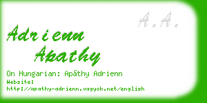 adrienn apathy business card